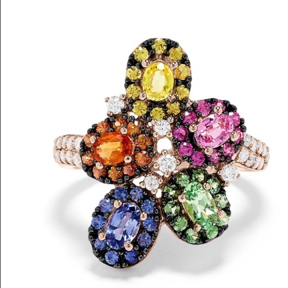 ‘***SOLD****Effy Diamond, Ceylon, Orange & Pink Sapphire, TSAV - Picture 3 of 16